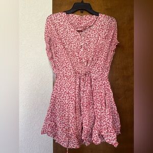 FREE PEOPLE Floral Pink Dress